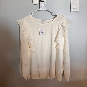 NWT J.Crew Ruffled Shirt